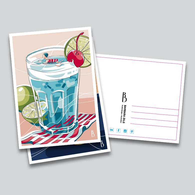 Postkarten Illustrationsserie Ambiguity Drinks