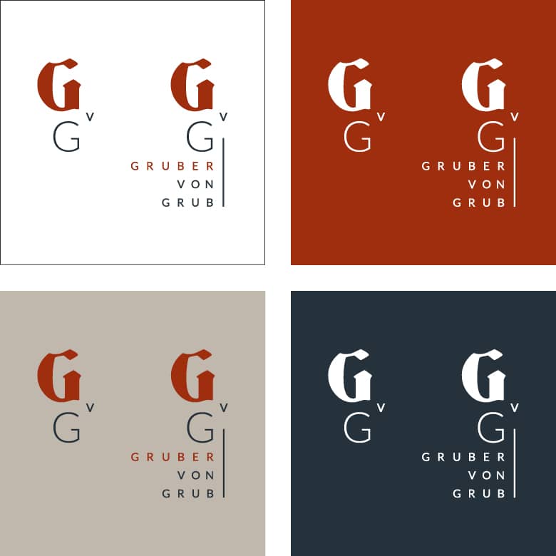 Gruber-von-Grub Logo-Varianten