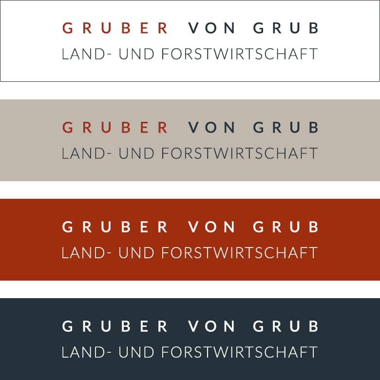 Gruber-von-Grub Logo-Varianten